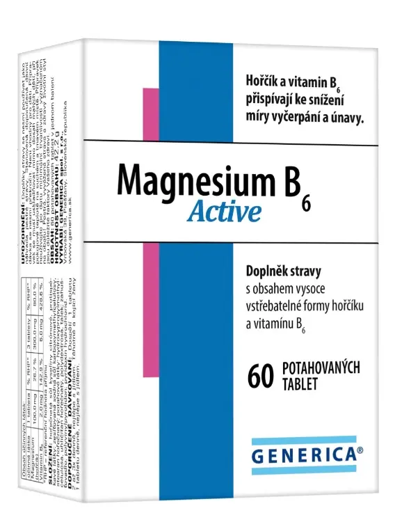 5461-generica magnesium b6 active 60 tablet 5461-generica magnesium b6 active 60 tablet